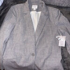 Nine West Women's Light Gray Suit Jacket